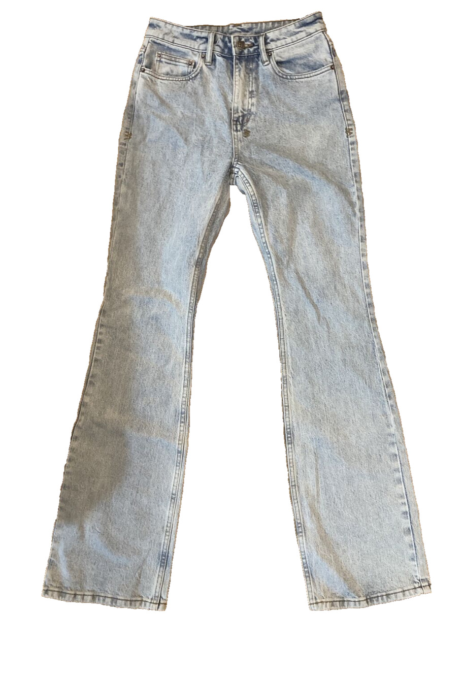 KSUBI Women's Blue Stright Leg mid rise Jeans Pants Size 26